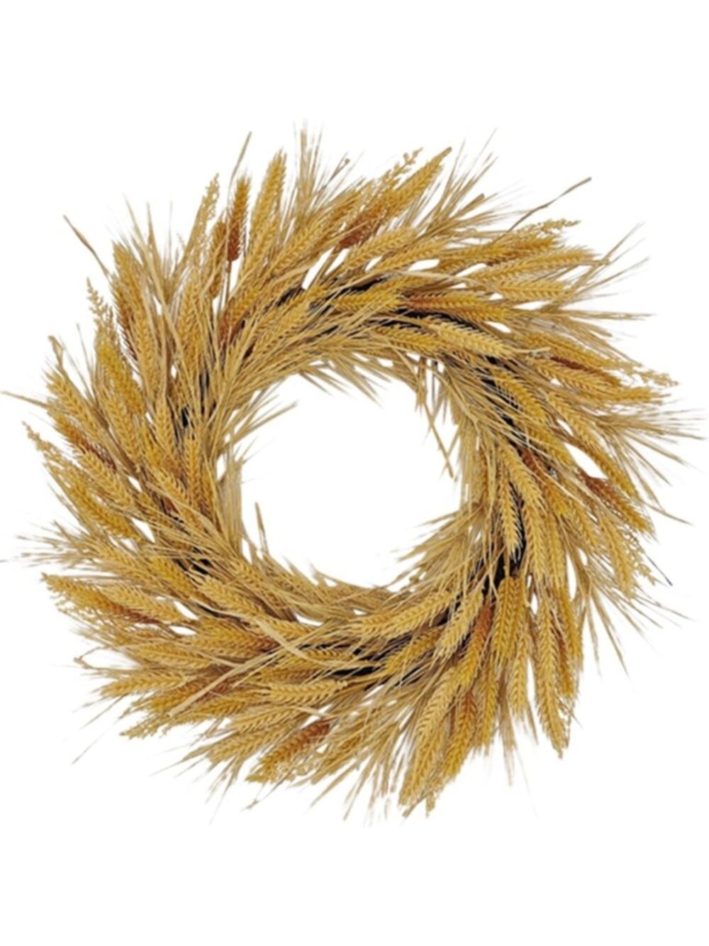 26-Inch Faux Harvest Wheat Wreath for Front Door - Large Summer & Fall Decor